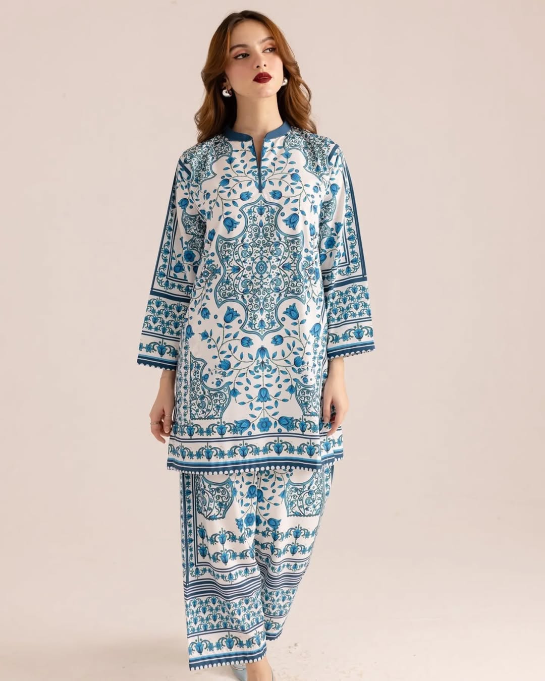 2 pc Suit  Most Demanding Artical Beautiful Digital Print Shirt With Digital Print Bell Bottom